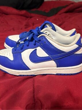 Nike Kids Blue and White Low-Top Sneakers